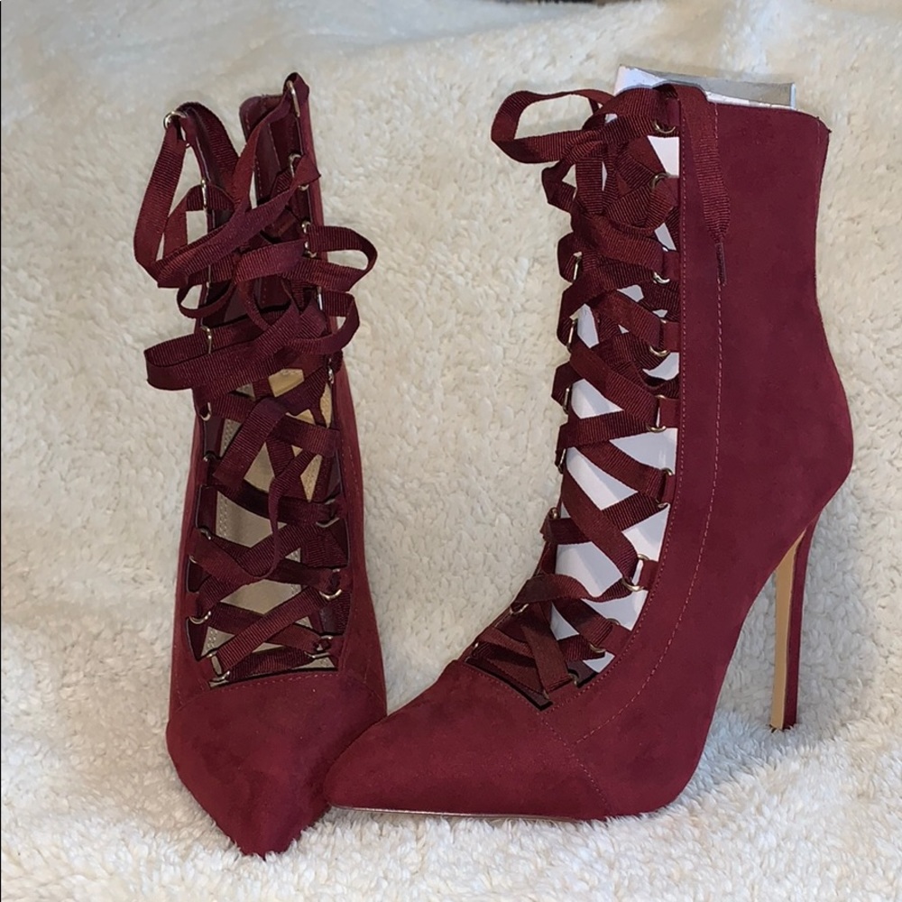Burgundy pumps